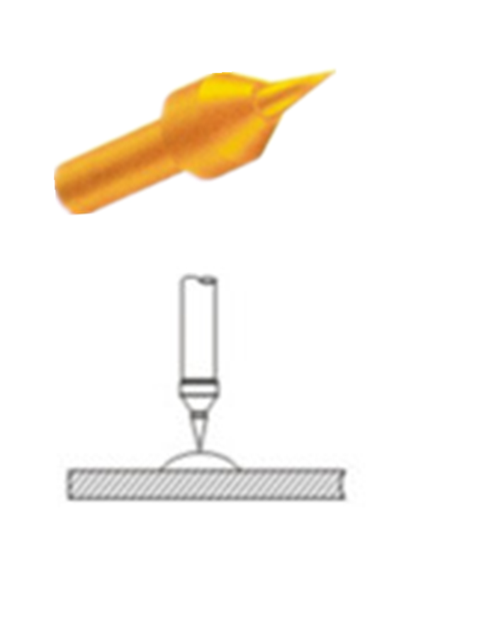 探針頭型、測試探針探針頭、探針頭部形狀、頂針頭