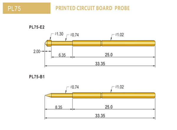 PL75測試探針規(guī)格型號、PL75探針選型