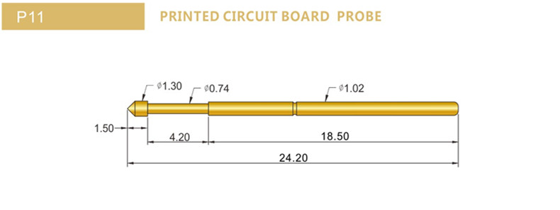 P11探針尺寸，華榮華測試探針選型，測試探針規格型號